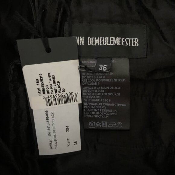 NWT Ann Demeulemeester Black Wide Leg Trousers - Picture 5 of 5